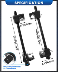 SIXIWANZI acme threaded rod with detent pins highlighting locked compression safety