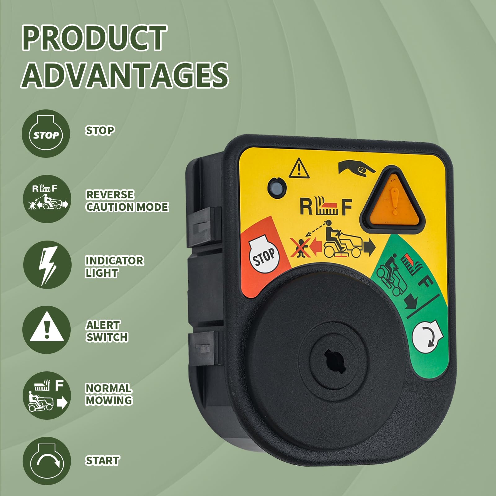 SIYOEN ignition switch mounted on tractor dashboard illustrating direct-fit replacement benefit