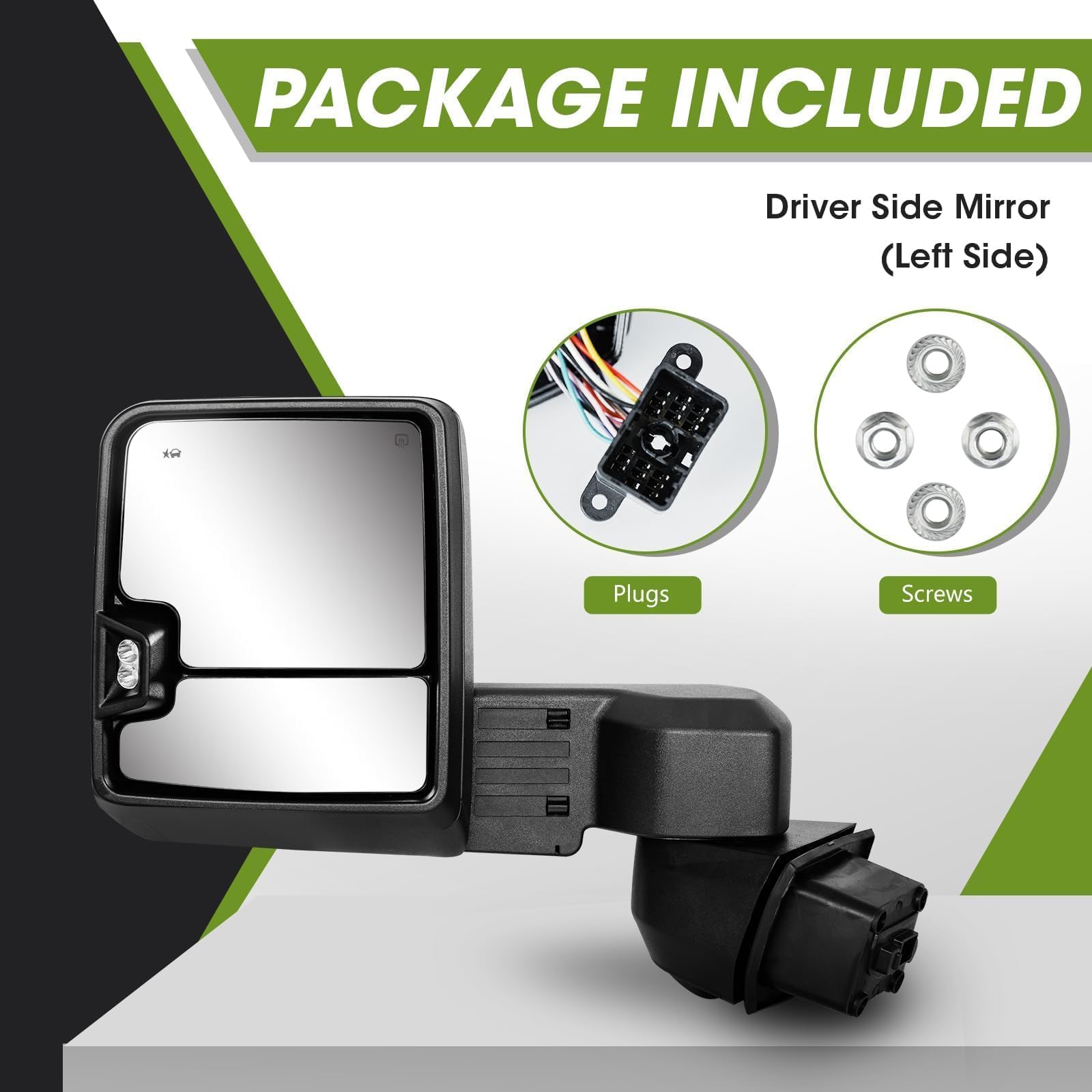 Siziom mirror installed on truck showing size and scale for proper fit