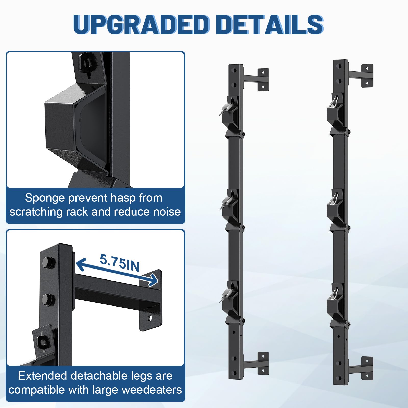 SJPULMO rack installed inside an enclosed trailer delivering tidy, safe transport