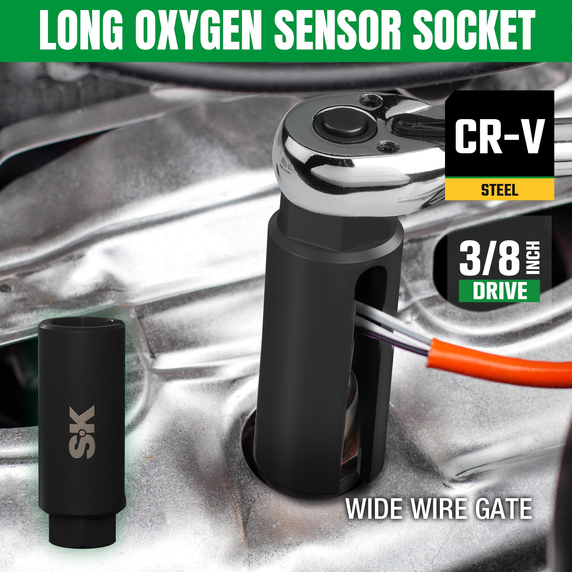 SK tool set in use at vehicle exhaust port speeding sensor removal