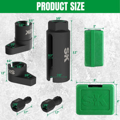 SK long 7/8" socket close detail highlighting extended reach durability