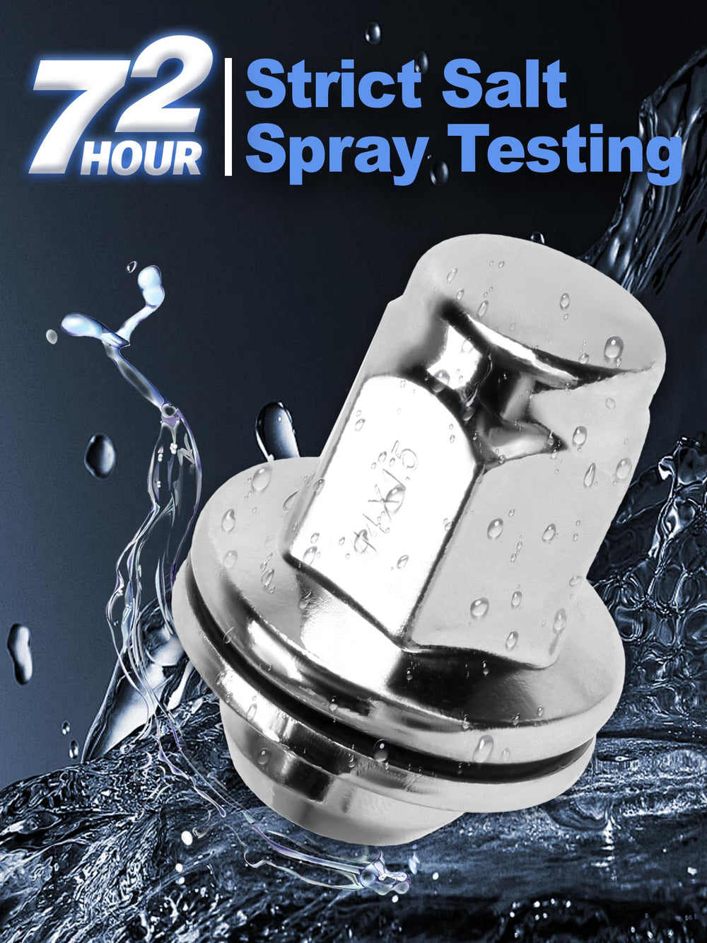 SKCOAUTO 22mm hex socket engaged with nut for easy installation and removal