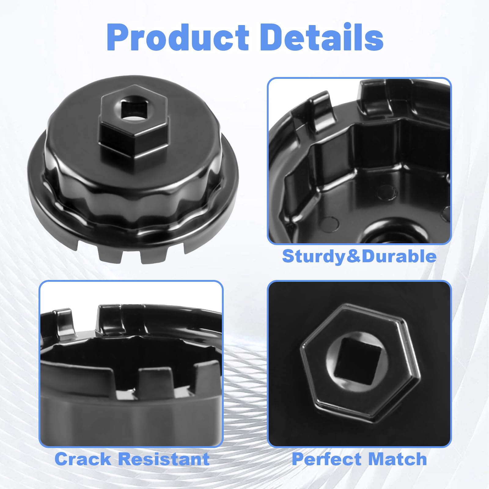 SKCOAUTO filter close-up showing filtration media for improved engine protection