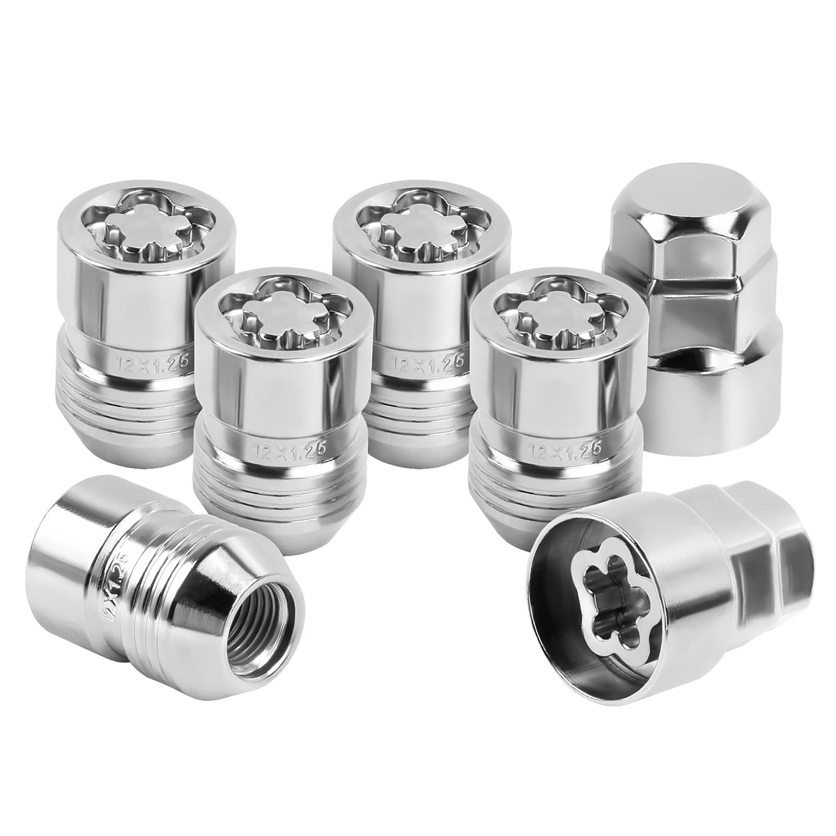 SKCOAUTO front view of five locks and two keys showing complete set and fit benefit