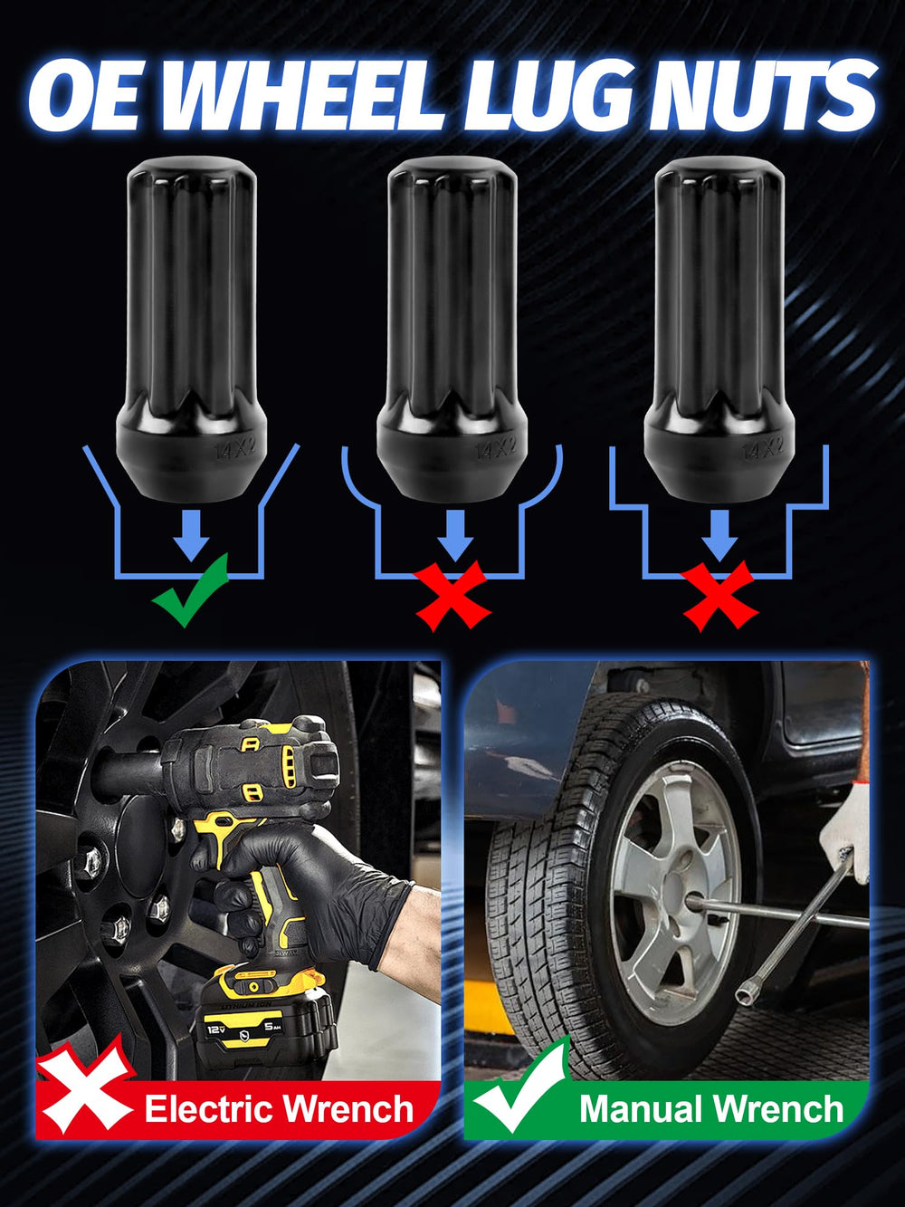 SKCOAUTO lug nuts installed on F150 aftermarket aluminum wheel demonstrating proper fitment