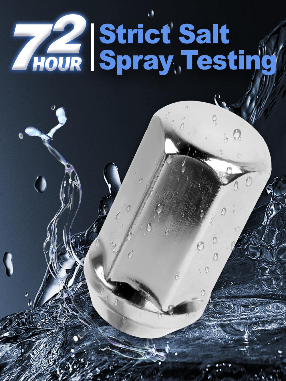 SKCOAUTO closed-end lug nut detail protecting wheel studs from dirt and corrosion