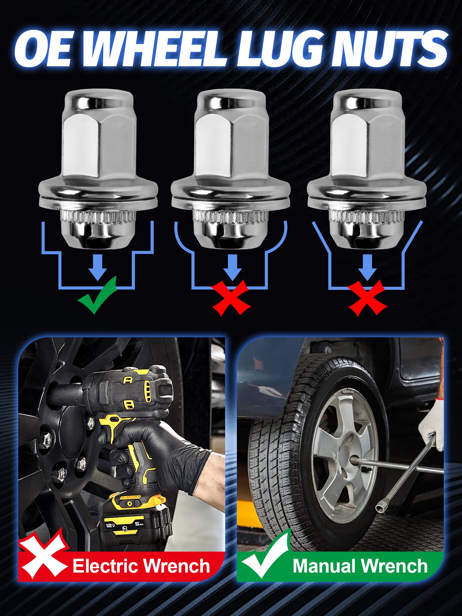 SKCOAUTO lug nut installed on wheel demonstrating proper seating and security