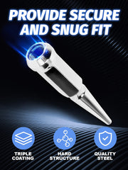 SKCOAUTO side profile of chrome lug nut, showing corrosion-resistant finish benefit