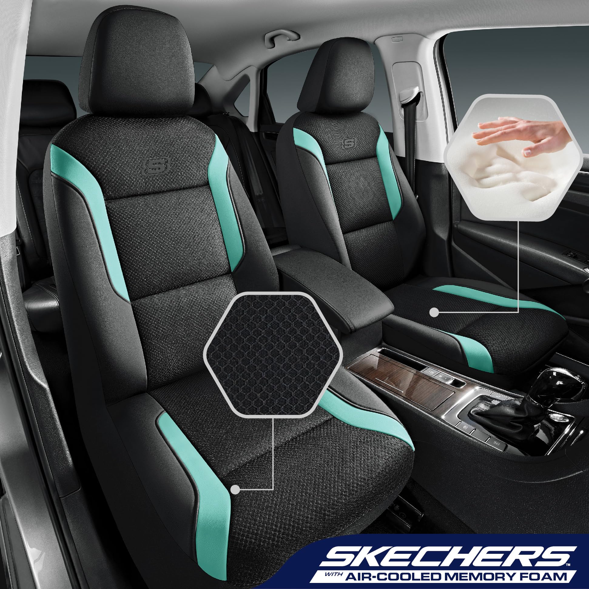 Skechers memory foam texture close-up illustrating contouring support