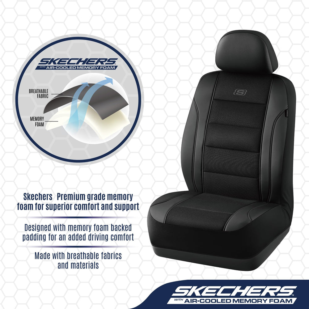 Skechers memory foam close-up displaying cushioning for long-drive comfort