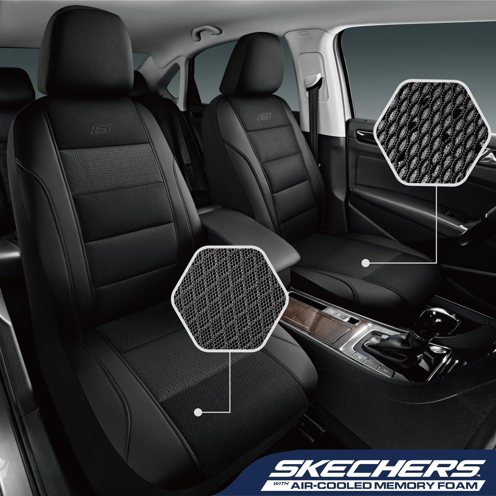 Skechers Air Cool EVA mesh texture demonstrating airflow and cooler seating