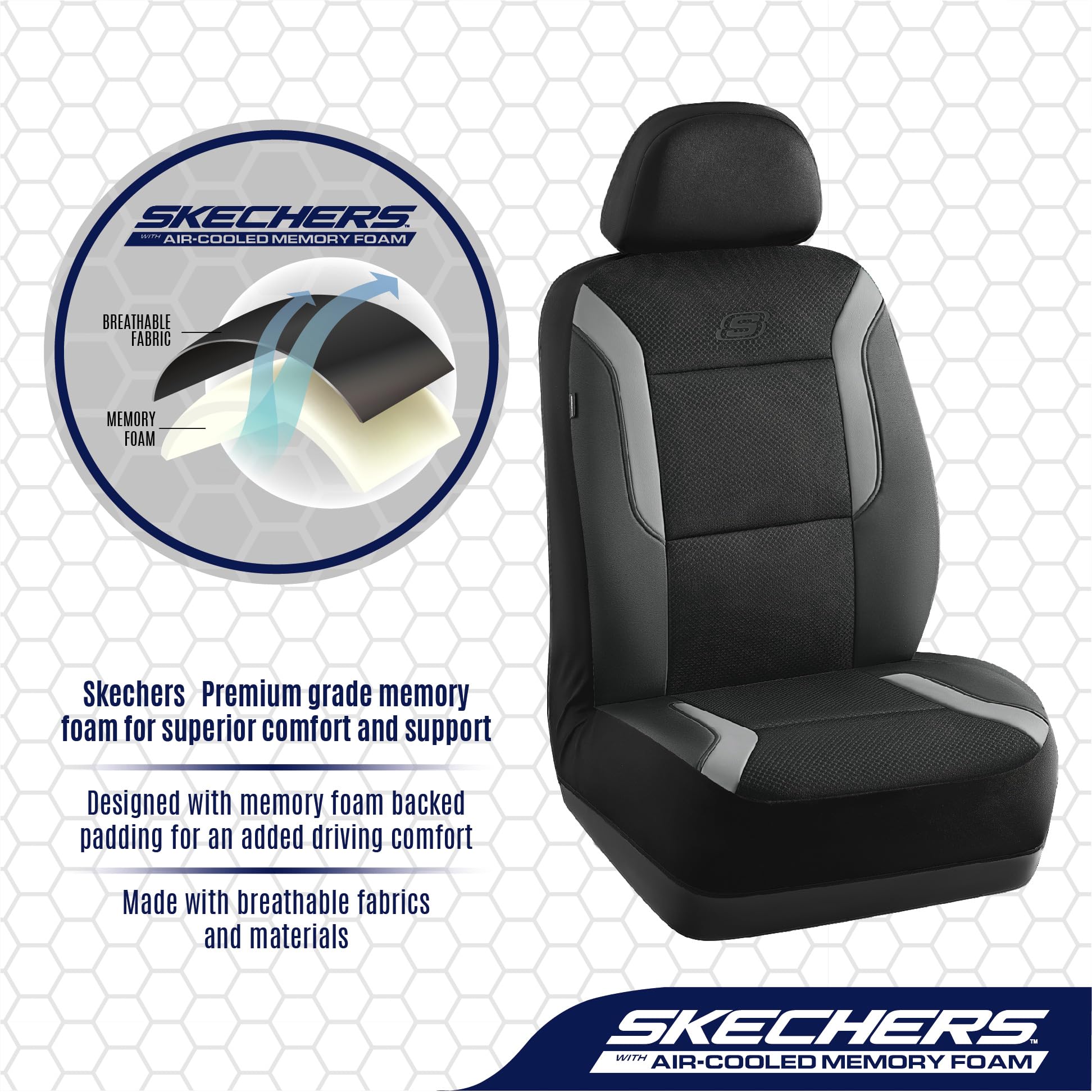 Skechers covers installed in SUV lifestyle scene adding comfort and protection