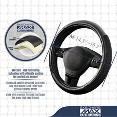 Skechers steering wheel cover installed for better grip and control