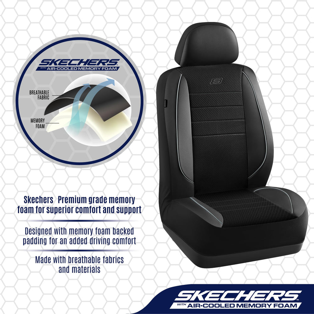 Skechers leather piping edge for durability and refined look
