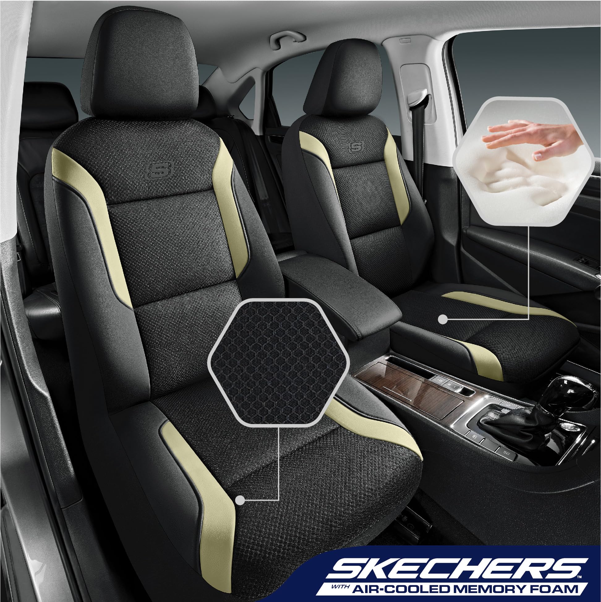 Skechers memory foam close-up highlighting cushioning comfort