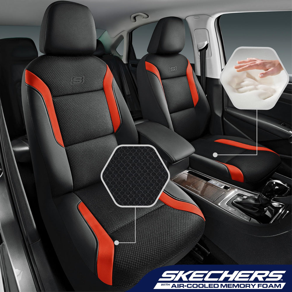 Skechers memory foam close-up highlighting cushioned comfort benefit