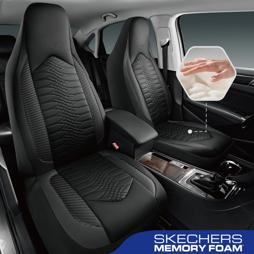Skechers quilted leather close-up showing texture and stylish durability