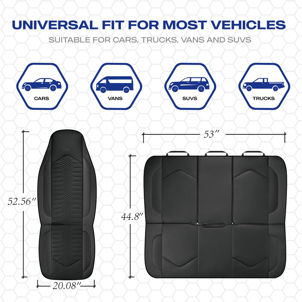 Skechers seat covers installed in car lifestyle showing upgraded interior