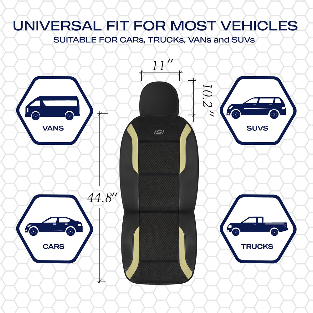 Skechers cover side view showing airbag compatibility and safety