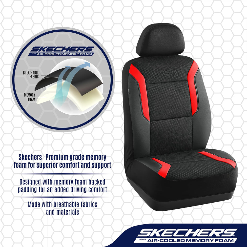Skechers detail showing side area for airbag compatibility and safety benefit