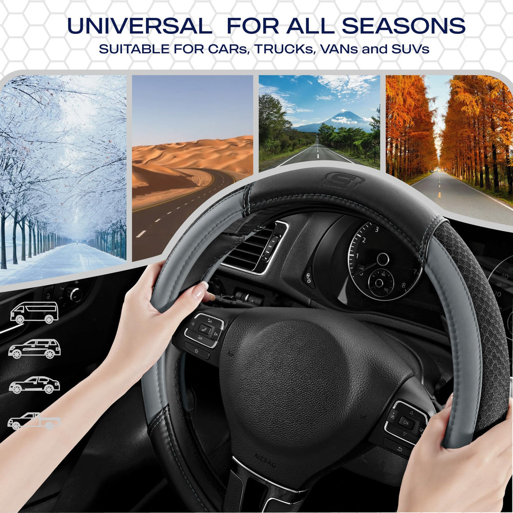 Skechers lifestyle driving scene showing comfort and cooler wheel feel