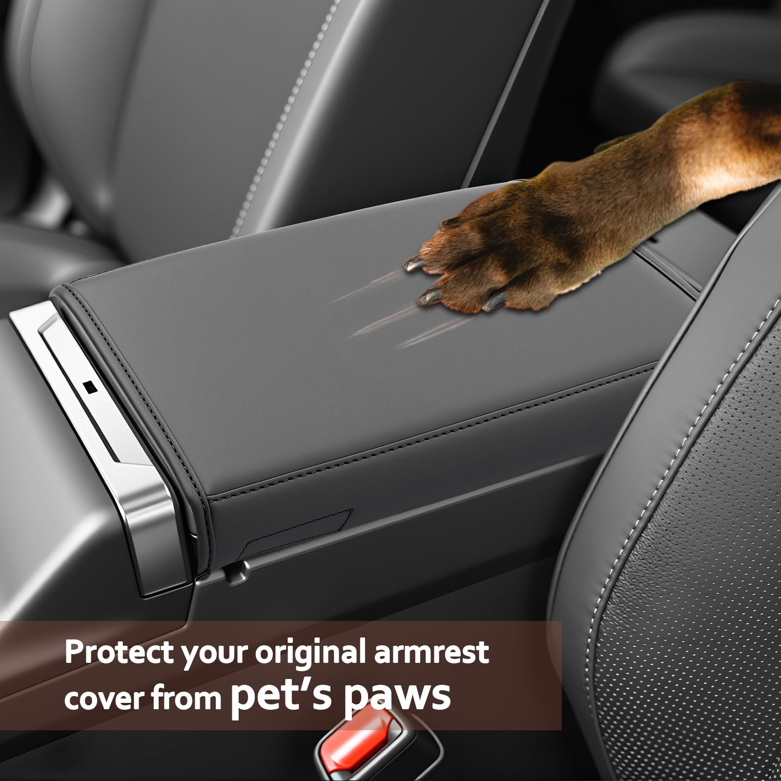 SKTU armrest in use with elbow rest for reduced driving fatigue