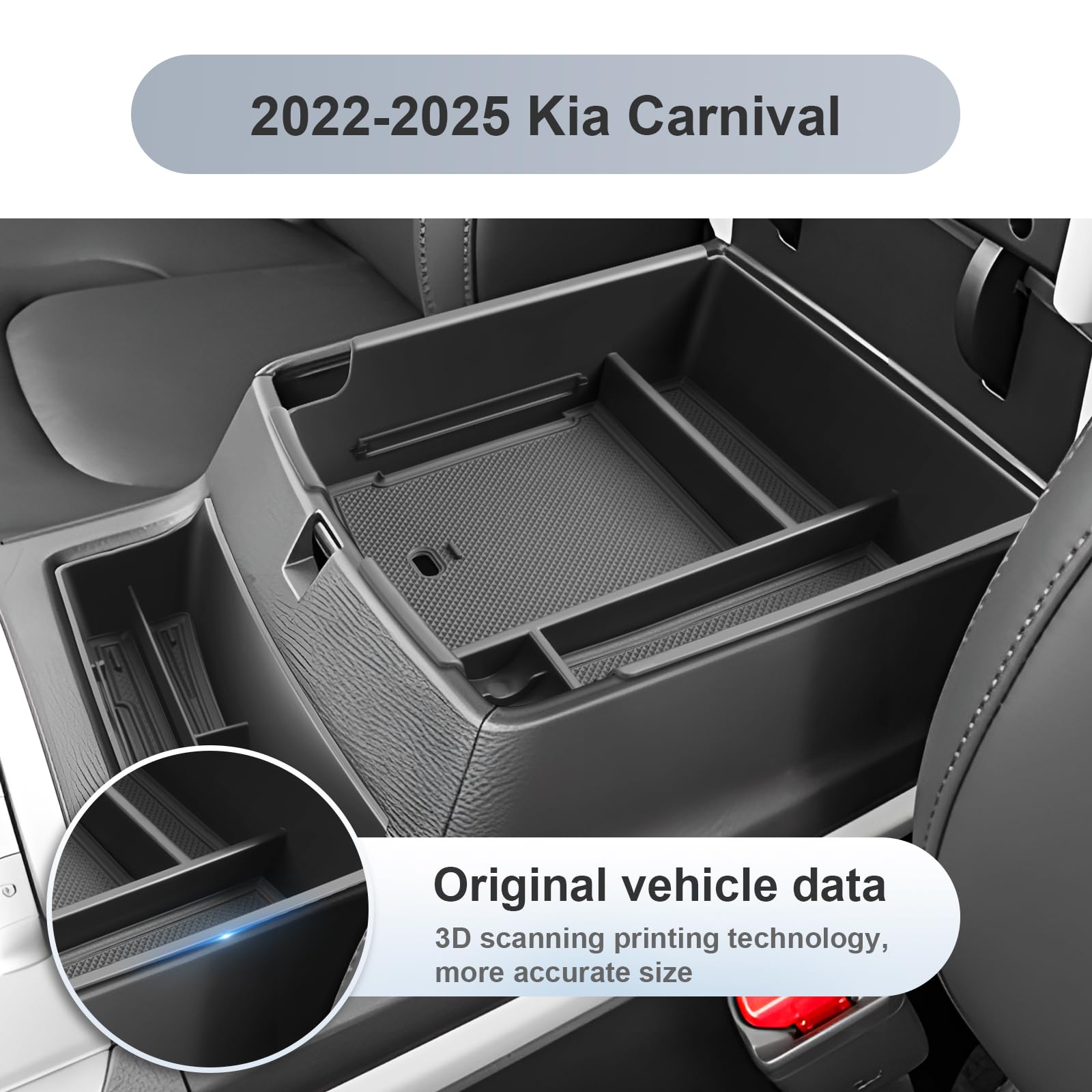 SKTU installed in Kia Carnival console demonstrating neat organization benefit