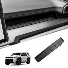 SKTU front view of console tray showing tidy compartments and quick reach benefit