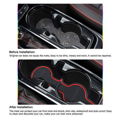 SKTU cup holder mat red preventing spills and reducing rattling