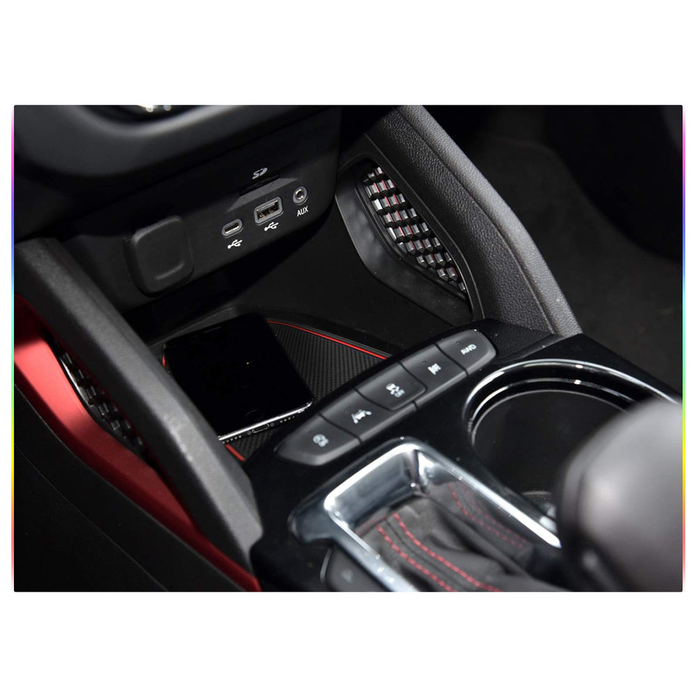 SKTU installed in Trailblazer interior adding color and quieter storage