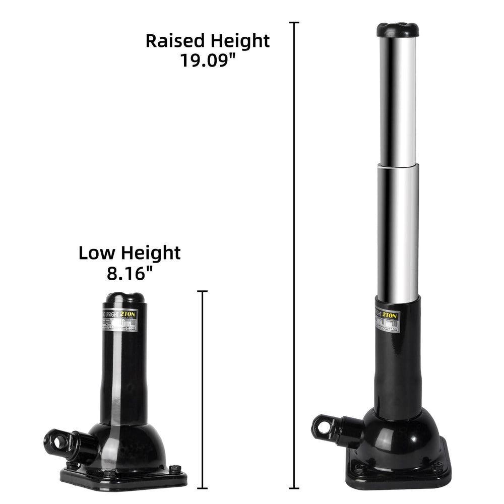 SKYFISH Unijack next to ruler showing height range and easy storage advantage