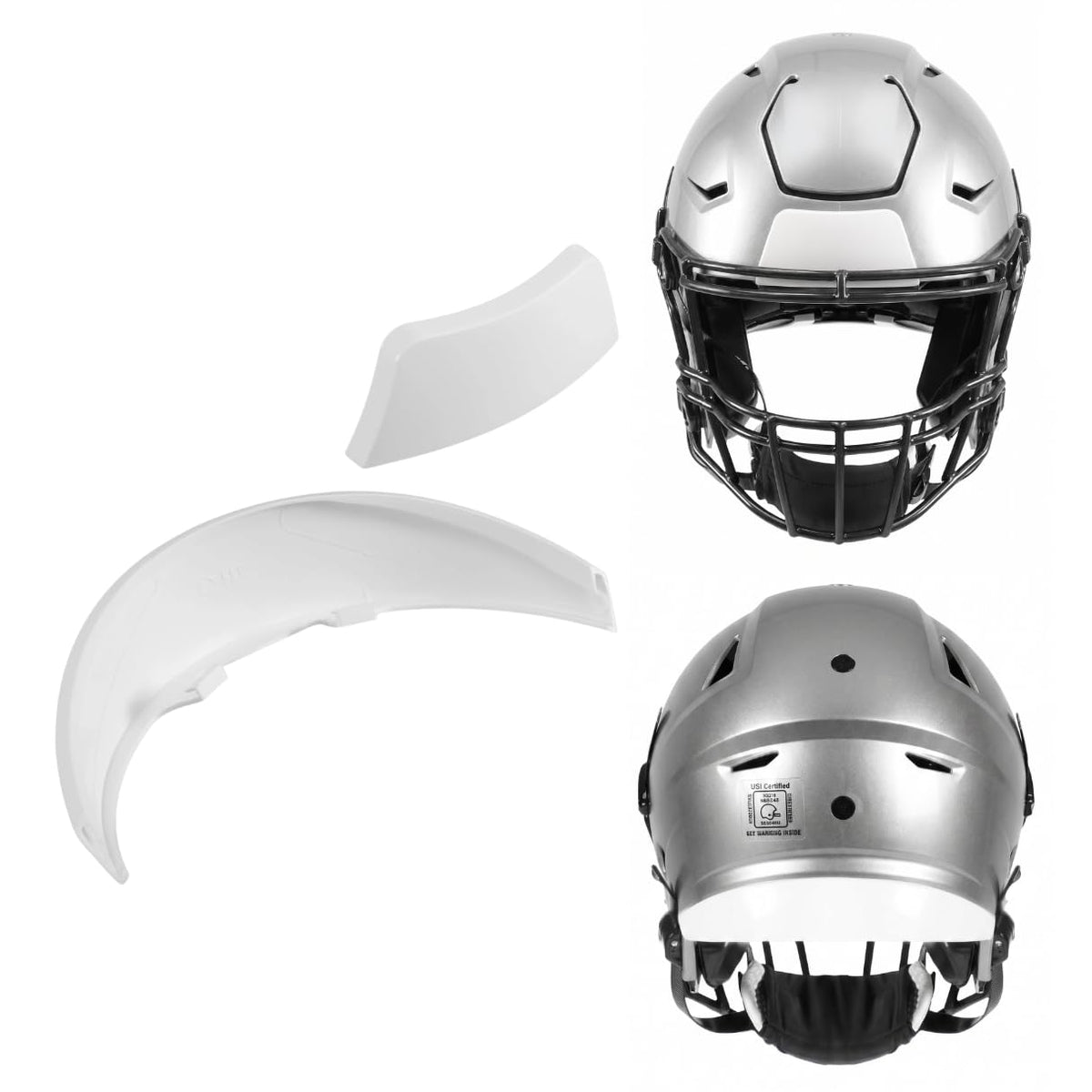 SLEEFS white front bumper cover on Riddell Speedflex showing neat finished look and protection