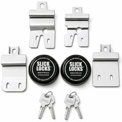 Slick Locks front kit layout showing all components and quick installation benefit