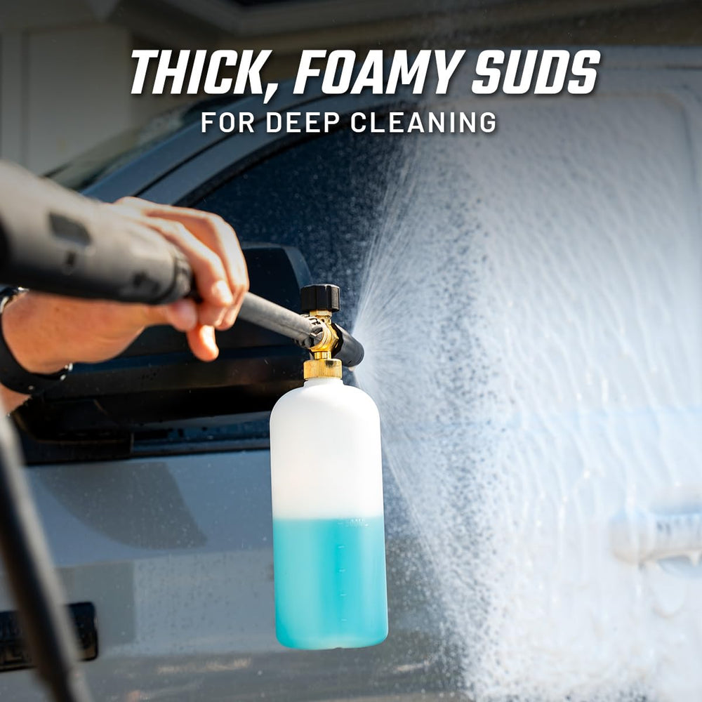 Slick Products thick foam closeup clinging to surface to lift dirt efficiently