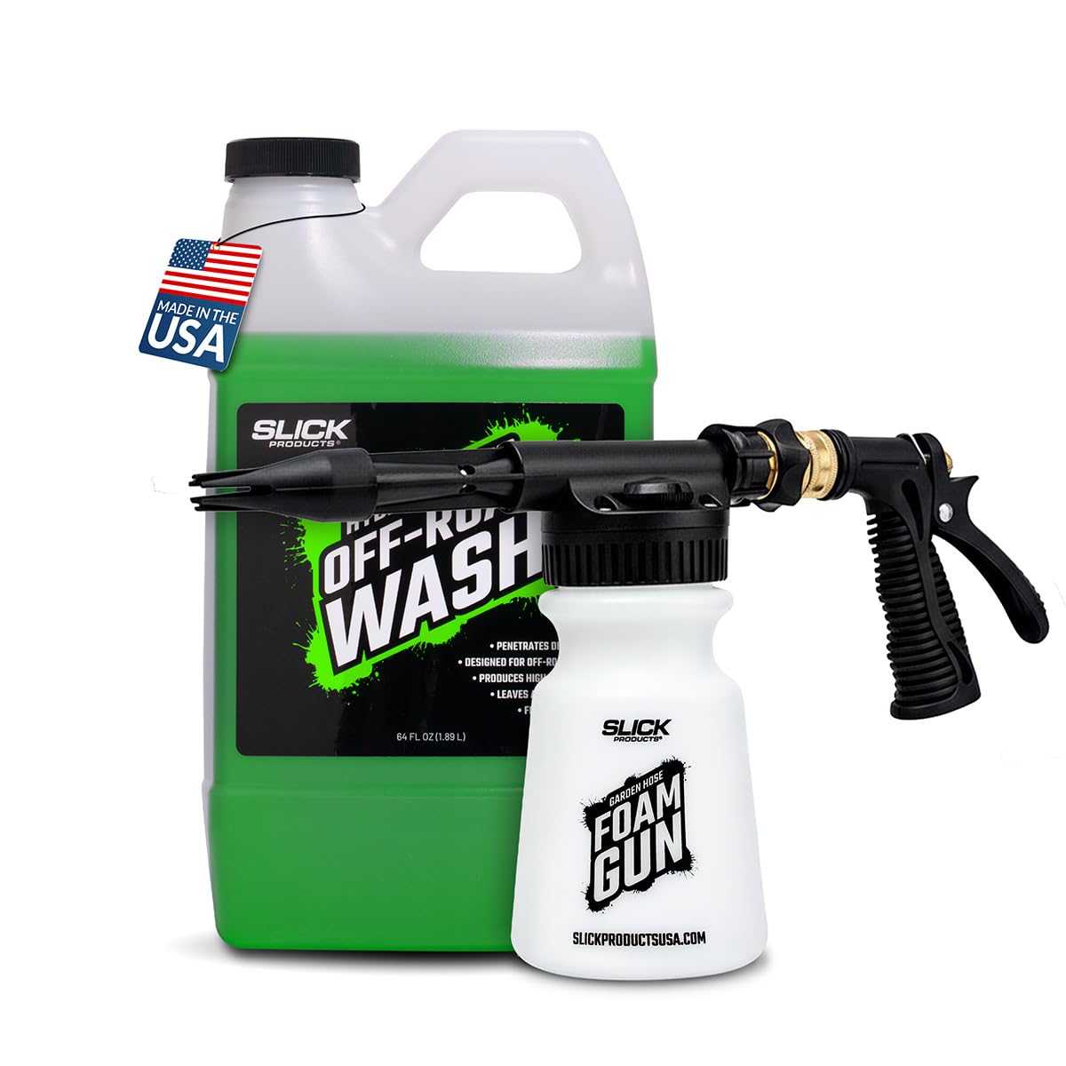 Slick Products half-gallon bottle front view showing label and durable packaging benefit