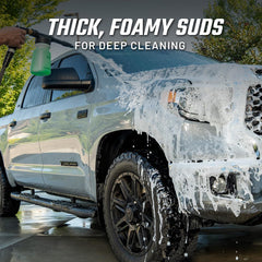 Slick Products thick foam clinging to ATV fender for easier mud removal benefit