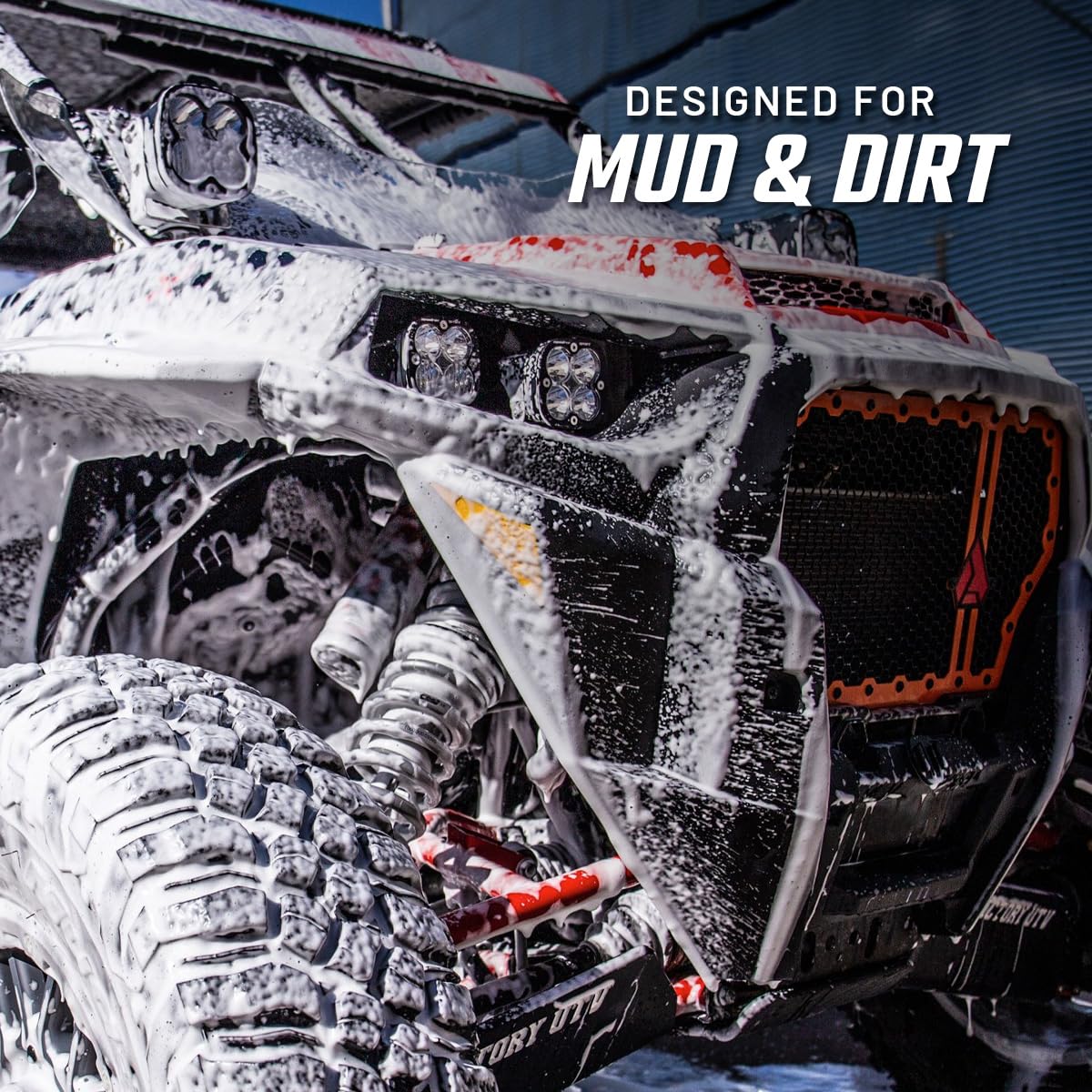 Slick Products foam clinging undercarriage crevice to loosen caked mud benefit