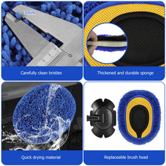 SLIIM mop extended in use cleaning an SUV roof with ease