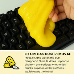 Slime Buddies cleaning air vent lifting dust for cleaner vent performance
