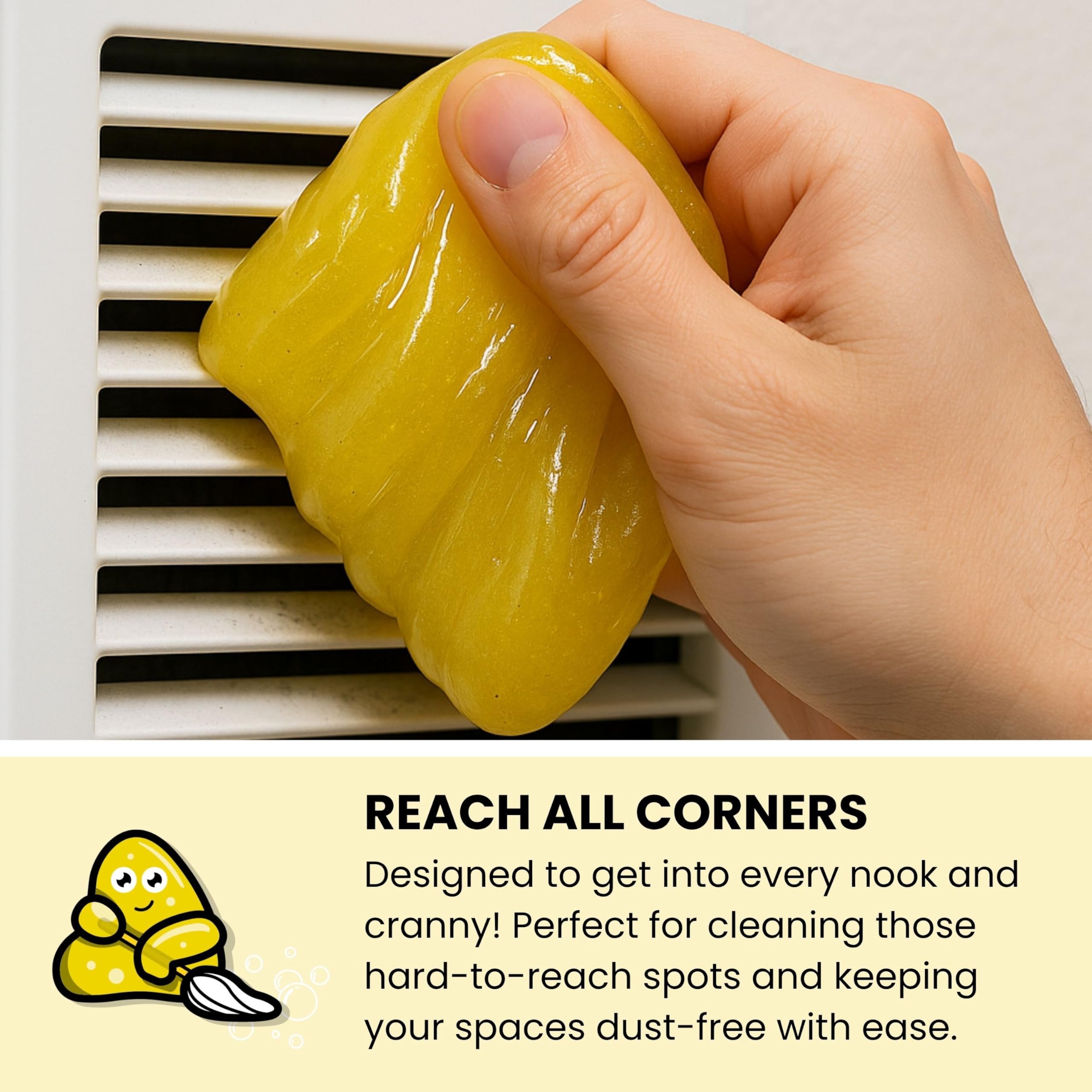 Slime Buddies lemon scent label detail communicating fresh fragrance benefit