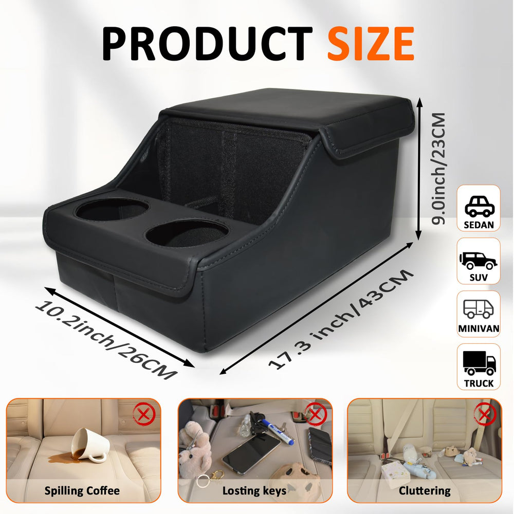 SLOGENTO installed on vehicle bench seat providing tidy rear-seat solution