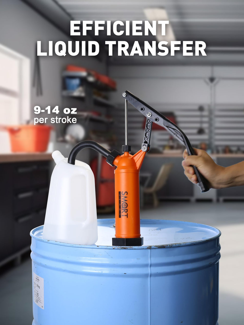 SMART JERRY adjustable suction tubes assembled to fit different drum heights