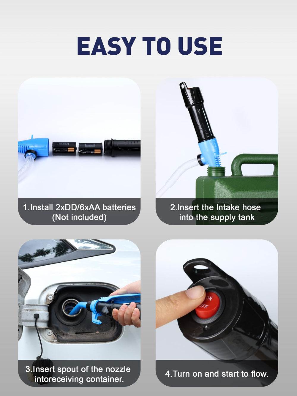 SMART JERRY battery compartment open showing AA/D power flexibility