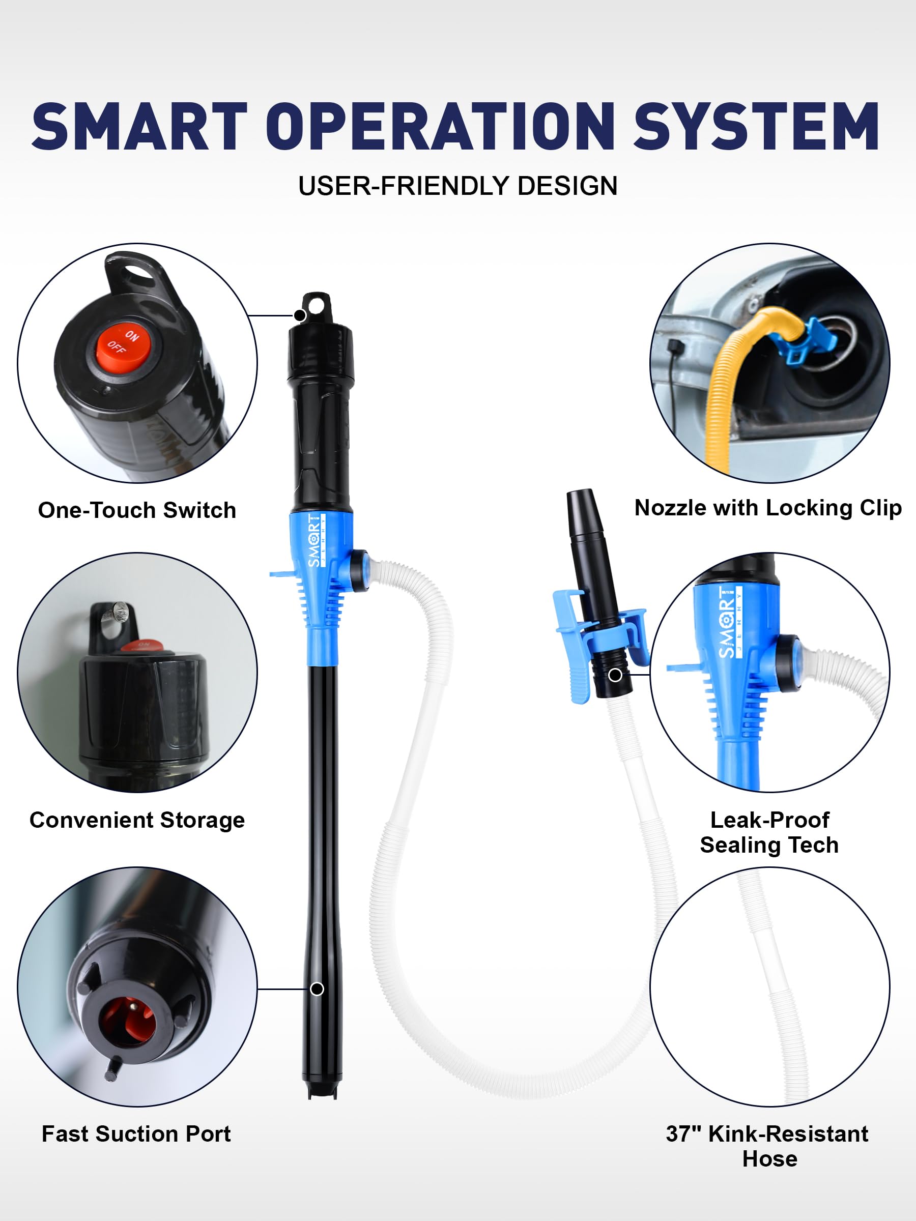 SMART JERRY open battery compartment, demonstrating dual power flexibility