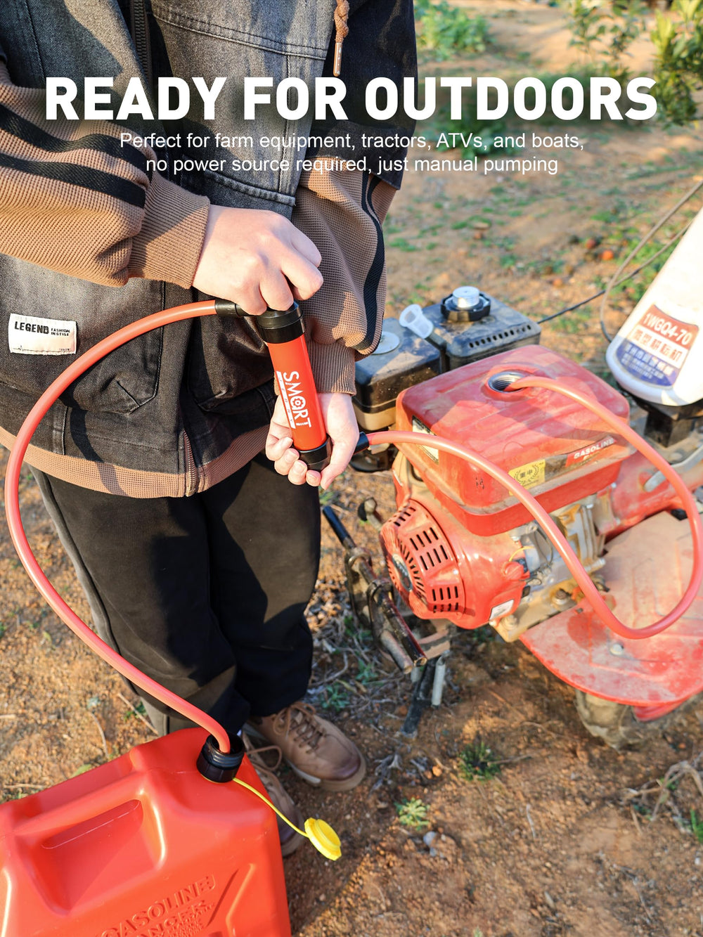 SMART JERRY textured pump cylinder material close-up showing durable construction advantage