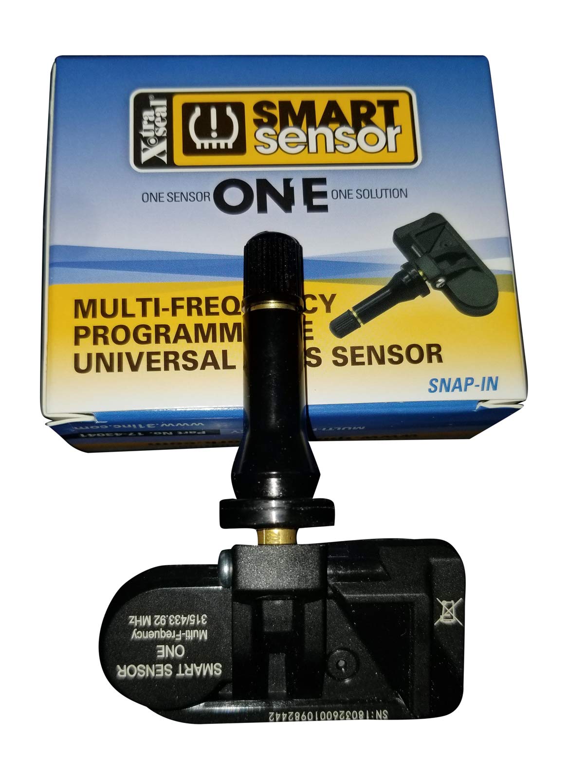 SMART SENSOR front view of 10-pack packaging showing product count and labels, clear identification benefit