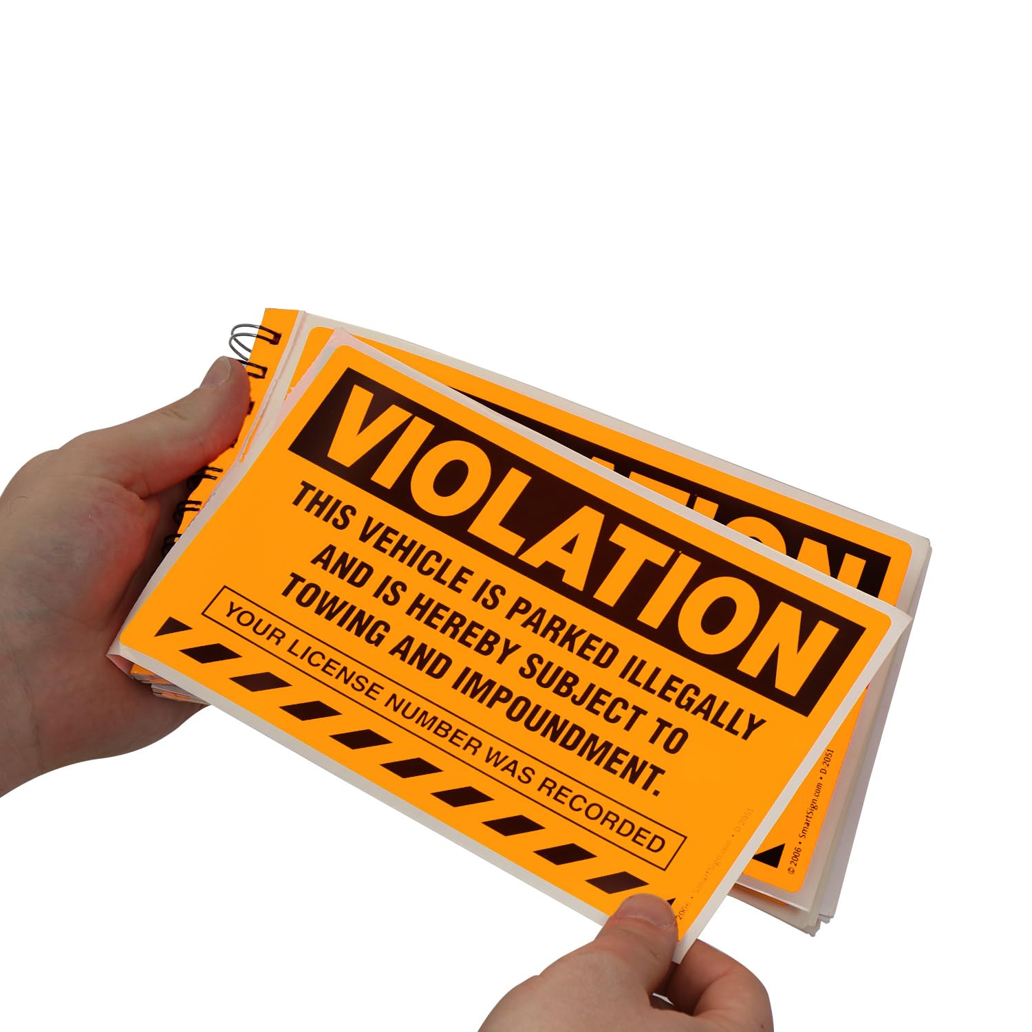 SmartSign on a car in a parking lot showing high visibility benefit