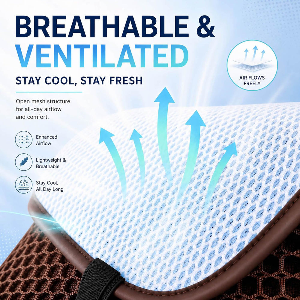 SMIUPIN cushion installed in SUV seat demonstrating cooler seating during drives