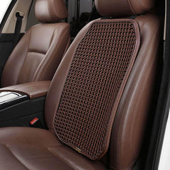 SMIUPIN front view of brown seat cushion showing breathable design and cooler comfort